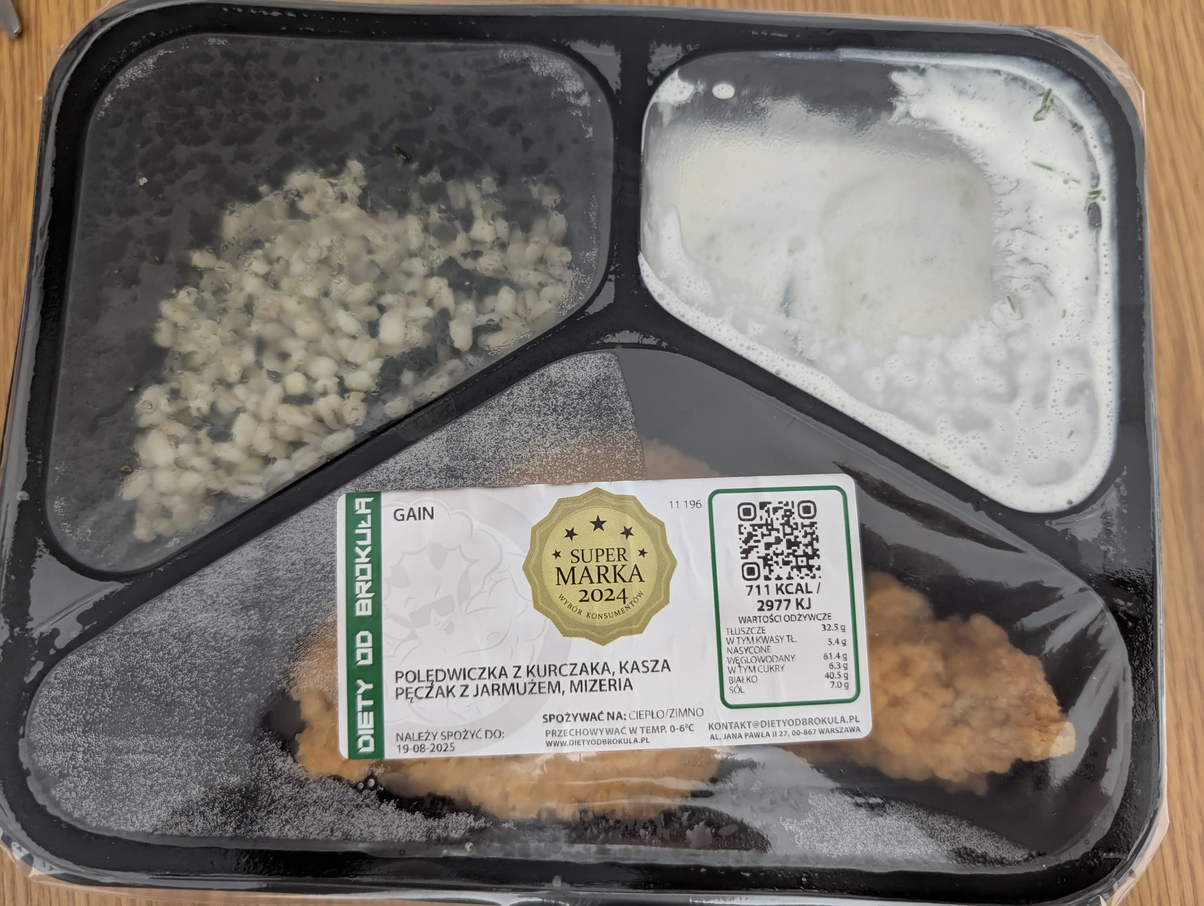 Dieta od Brokuła - przykładowe danie z wariantu Gain