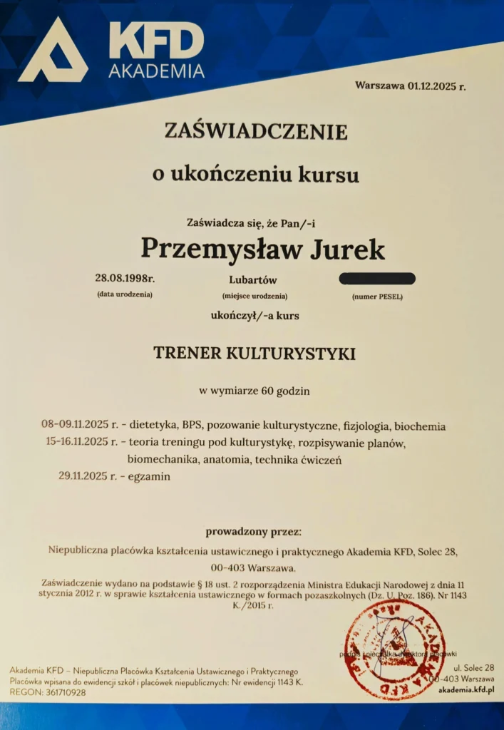 trener kulturystyki lublin