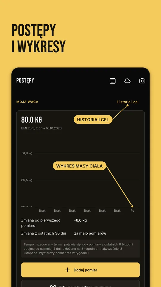 Postępy i wykresy: wykres masy ciała, historia i cel
